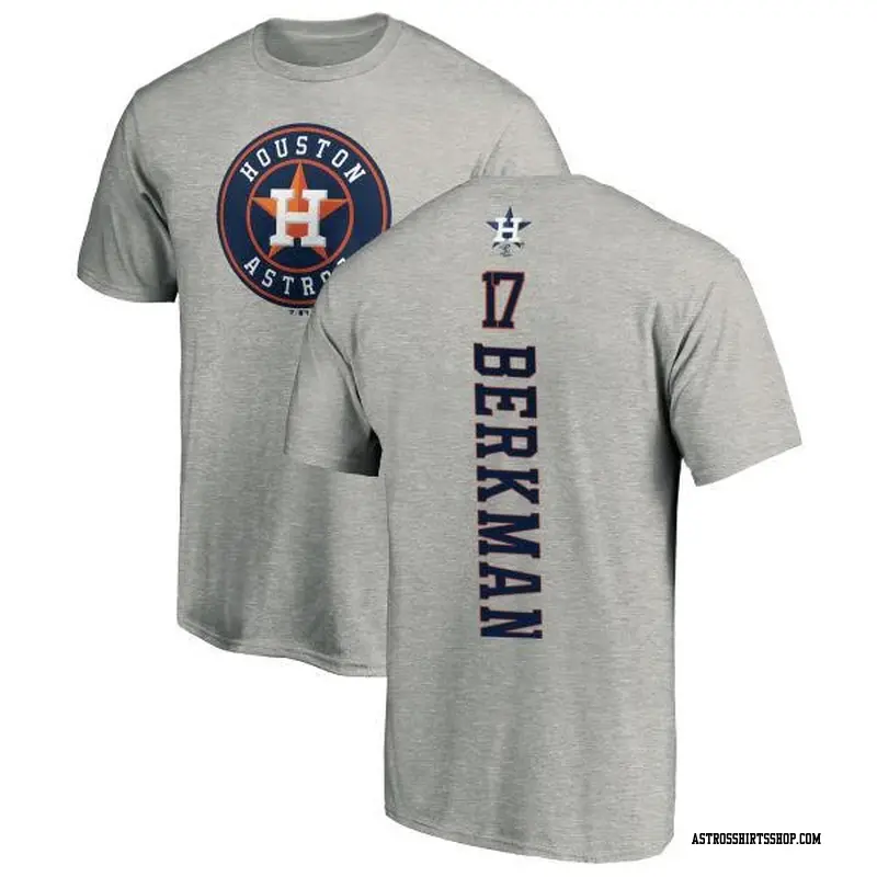 Men's Houston Astros ＃17 Lance Berkman Ash Backer T-Shirt