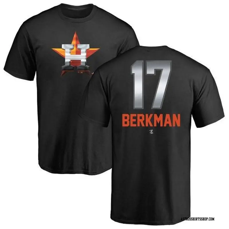 Men's Houston Astros ＃17 Lance Berkman Black Branded Midnight Mascot T-Shirt