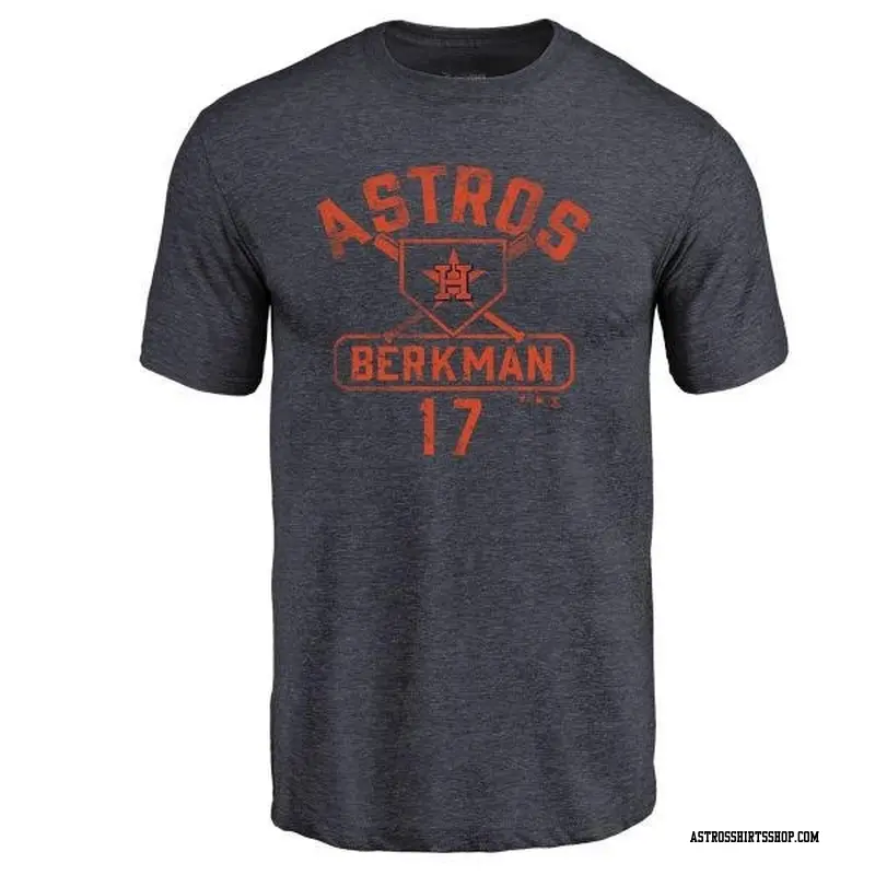 Men's Houston Astros ＃17 Lance Berkman Navy Branded Base Runner T-Shirt