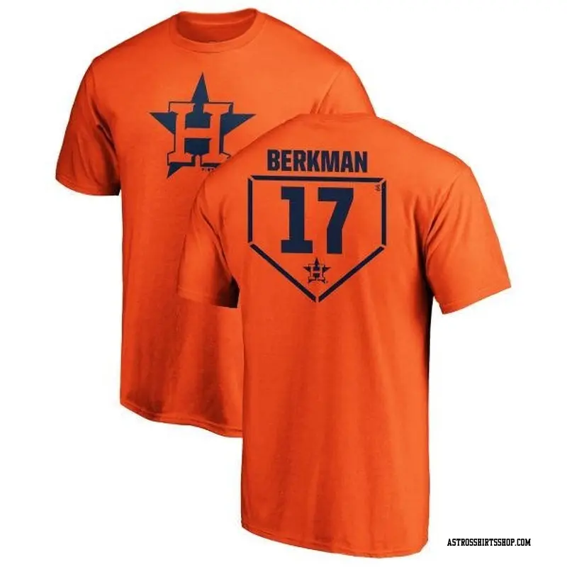 Men's Houston Astros ＃17 Lance Berkman Orange Branded RBI T-Shirt