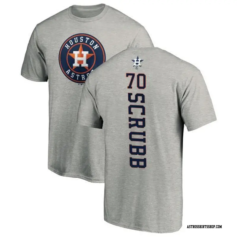 Men's Houston Astros ＃70 Andre Scrubb Ash Backer T-Shirt