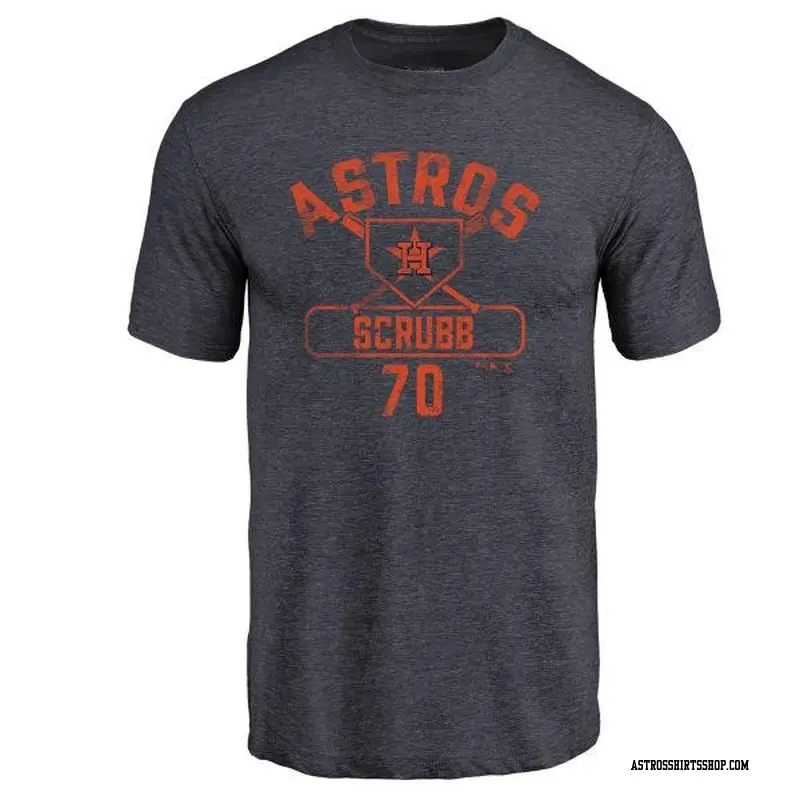 Men's Houston Astros ＃70 Andre Scrubb Navy Branded Base Runner T-Shirt