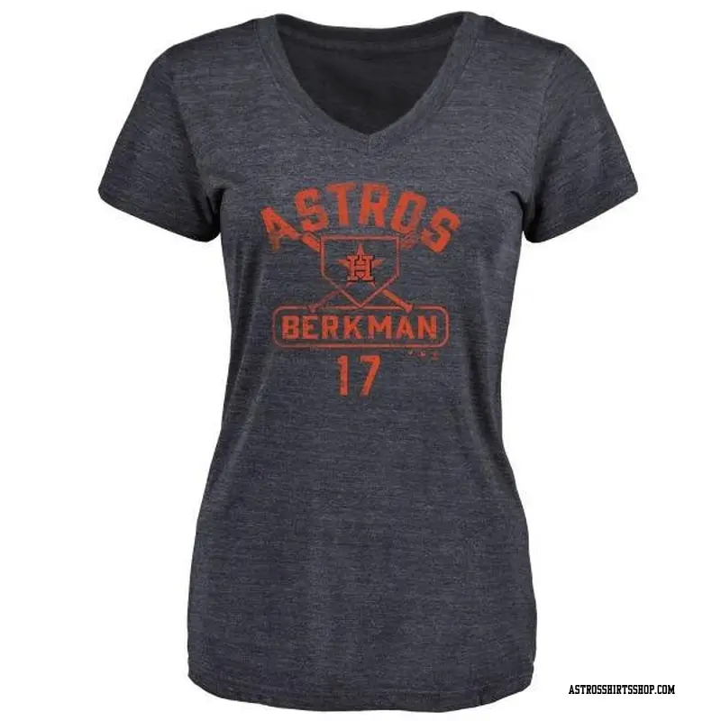 Women's Houston Astros ＃17 Lance Berkman Navy Branded Base Runner T-Shirt