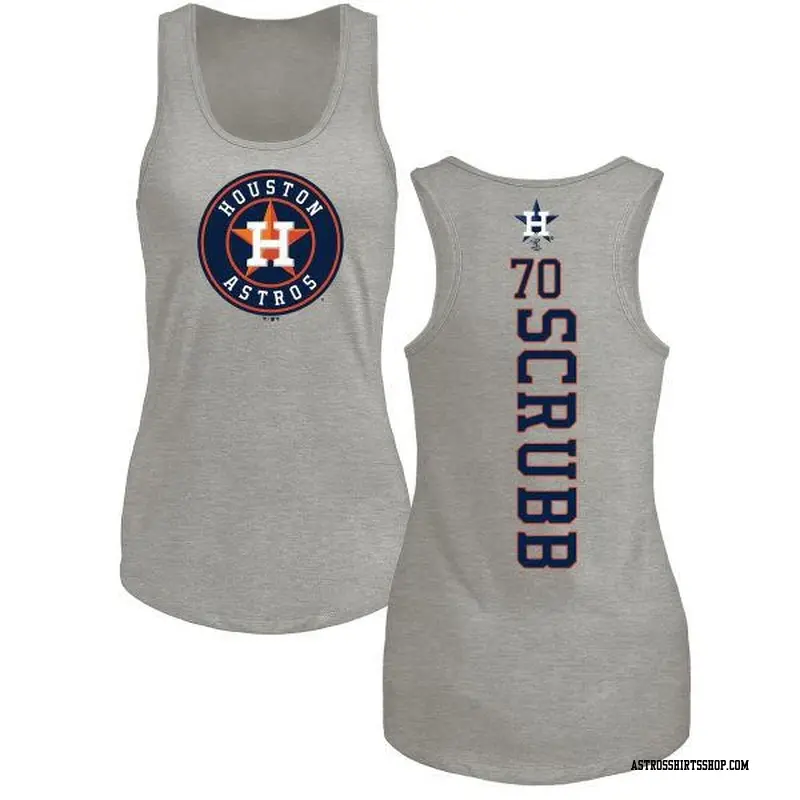 Women's Houston Astros ＃70 Andre Scrubb Ash Branded Backer Tank Top